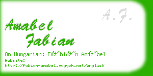 amabel fabian business card